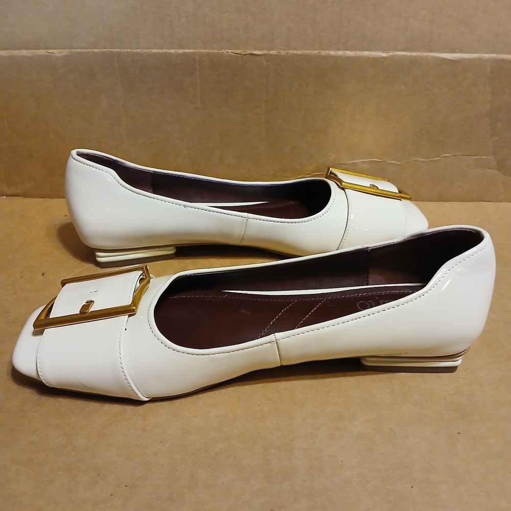 Franco Sarto Women's 8 M Tahlia Ballet Flat Cream Gold Business Casual Work - Picture 5 of 8